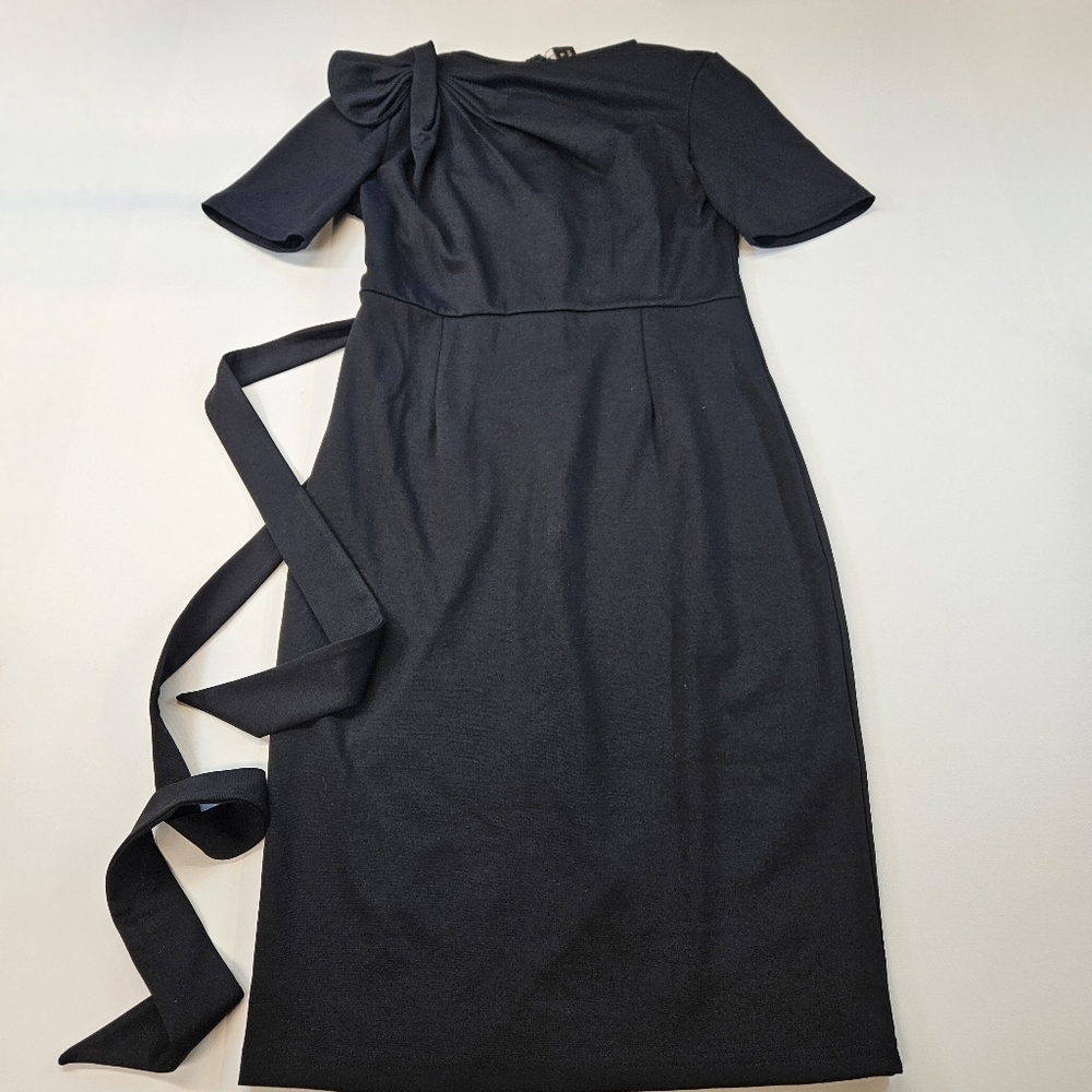 Vfshow Women's Black Zipper  Business Casual Bodycon Dress Medium NWT